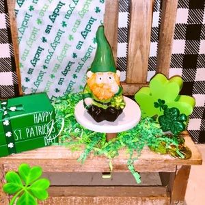 ☘️ St. Patrick’s Day Gnome Tier Tray Decor